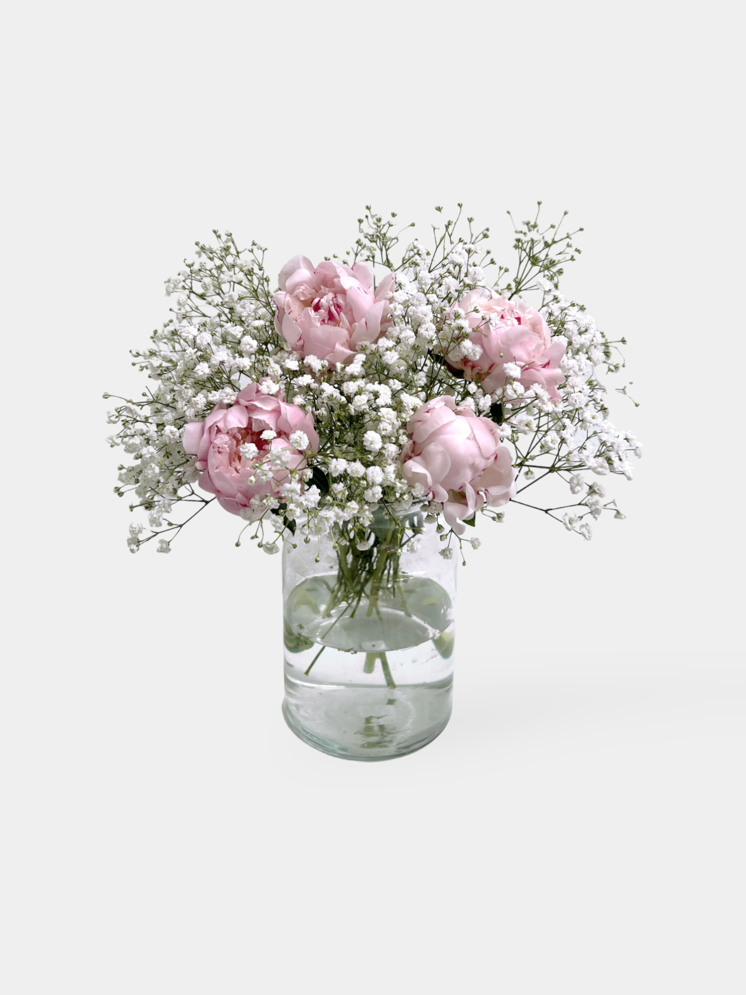 A Pink Peony Cloud - Blush Pink Peonies and Baby's Breath - FLOWERFIX