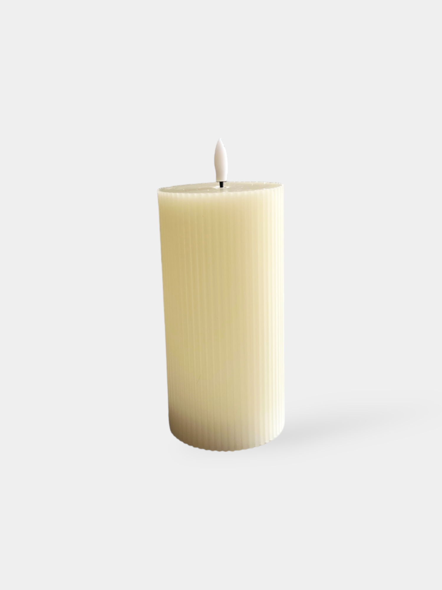 Ribbed LED Pillar Candle - FLOWERFIX